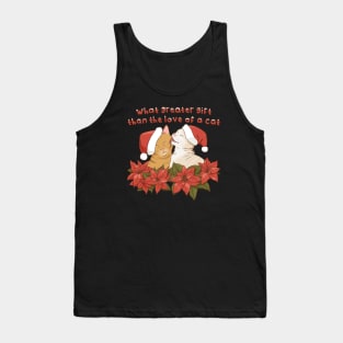 Cute Orange Christmas Cats Tank Top